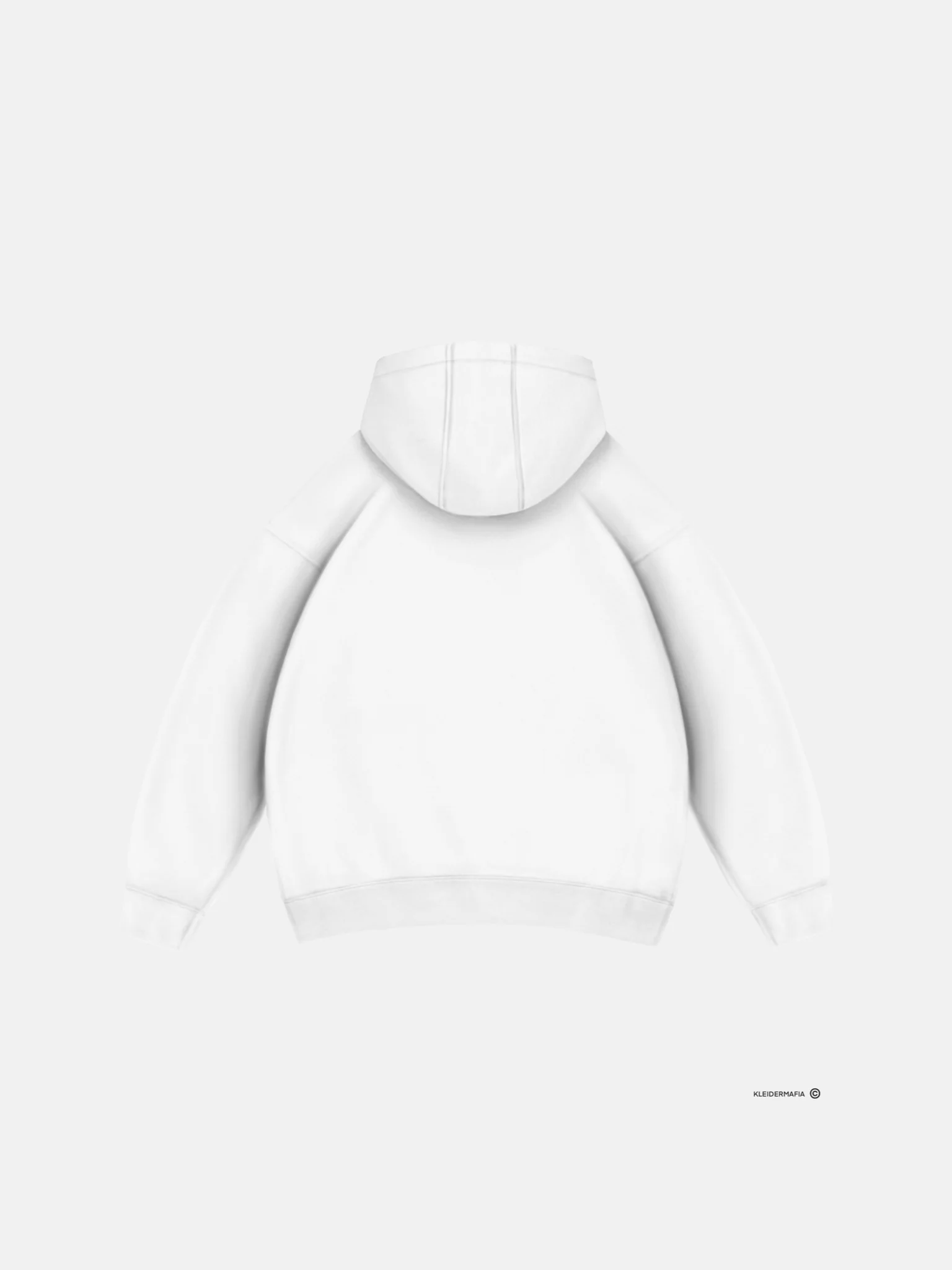 Oversize Basic Hoodie - White - Image 4