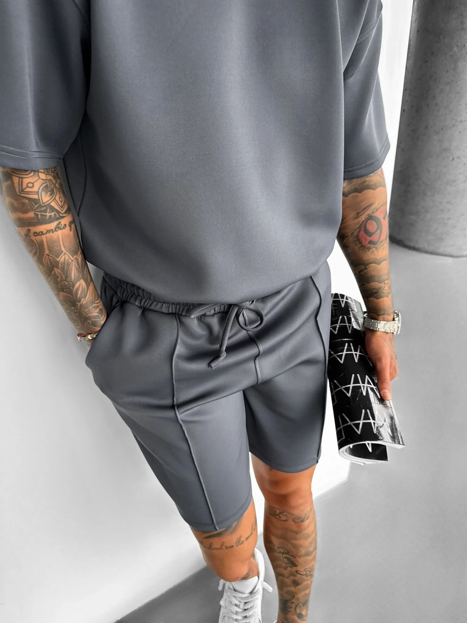 Regular Fit Diver T-shirt - Anthracite - Image 4